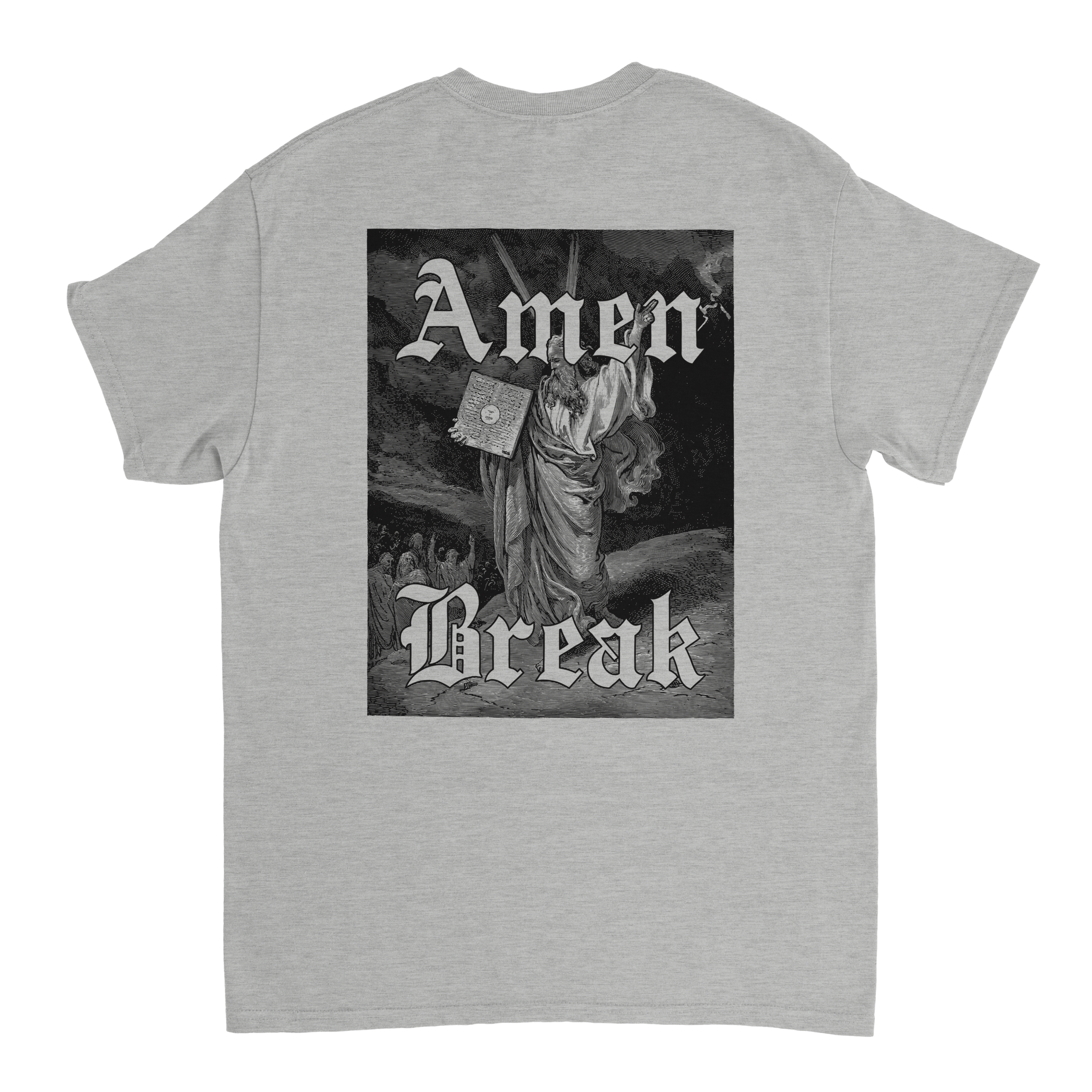 Amen Break T-Shirt Grey Back