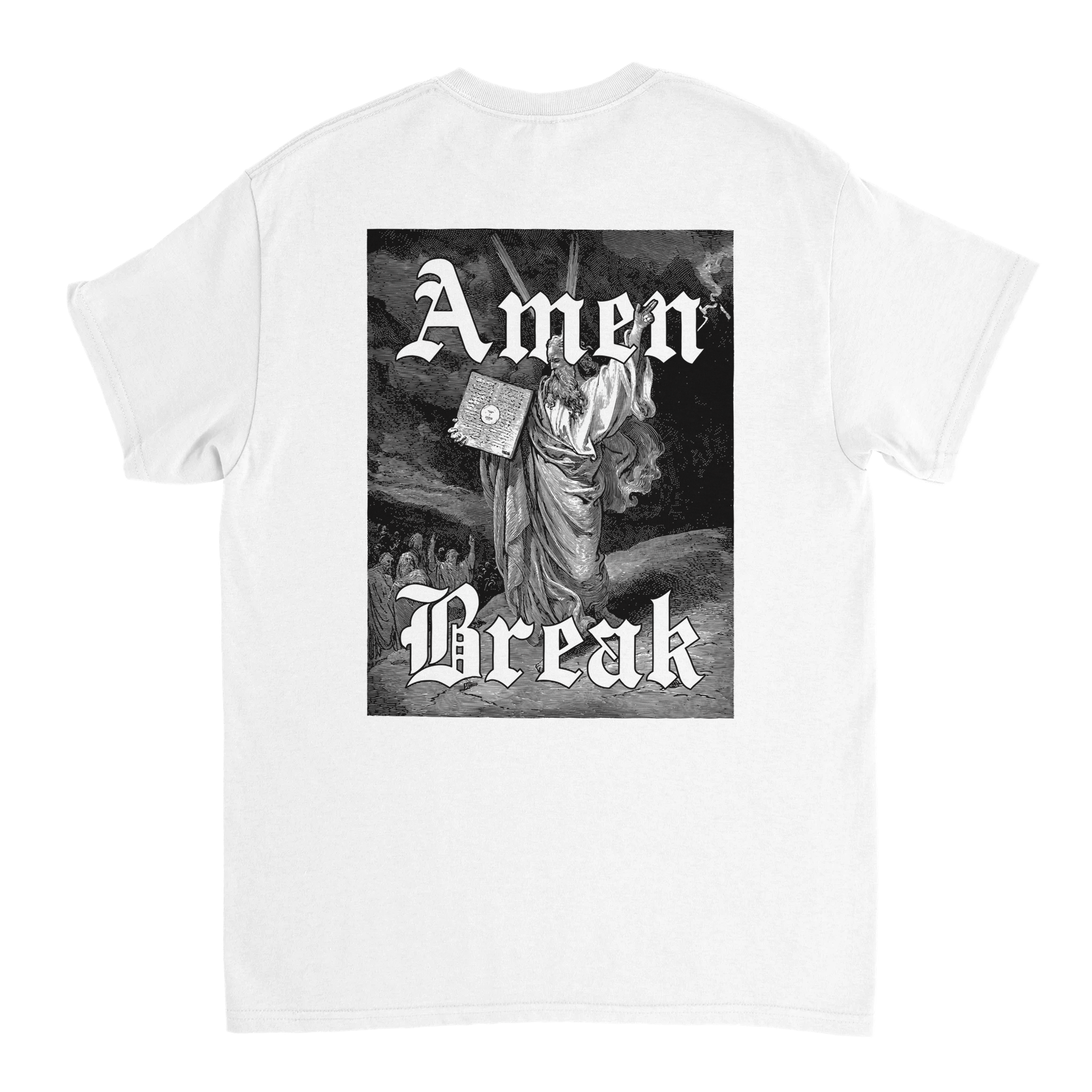 Amen Break T-Shirt White Back
