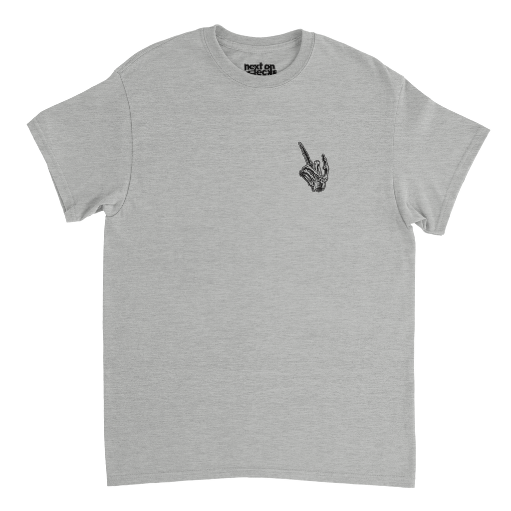 Rave To The Grave T-Shirt Grey Front