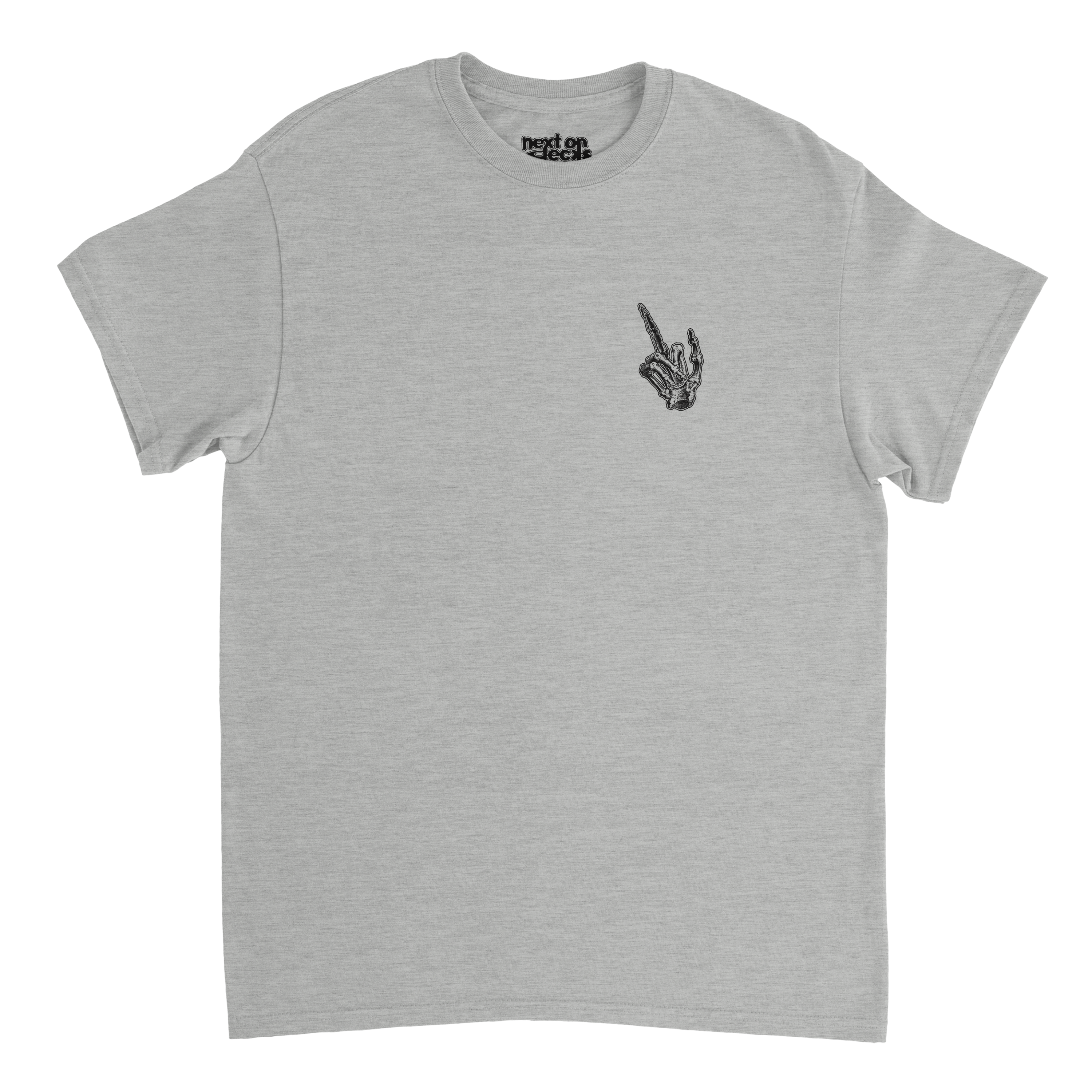 Rave To The Grave T-Shirt Grey Front